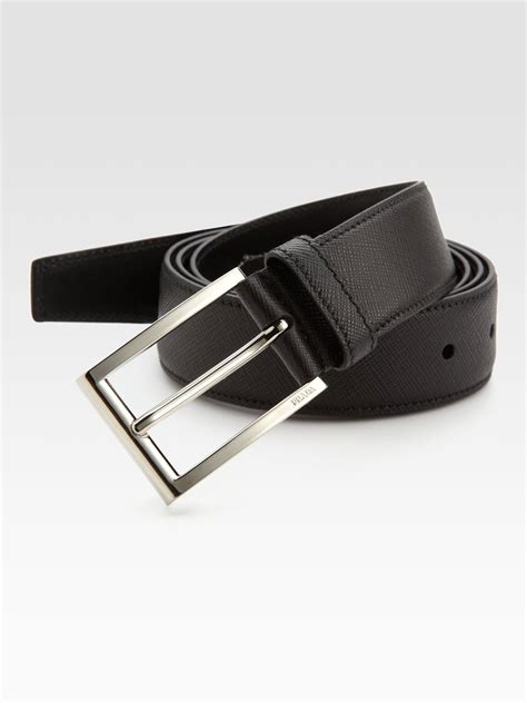 prada saffiano belt men's|Prada leather belt.